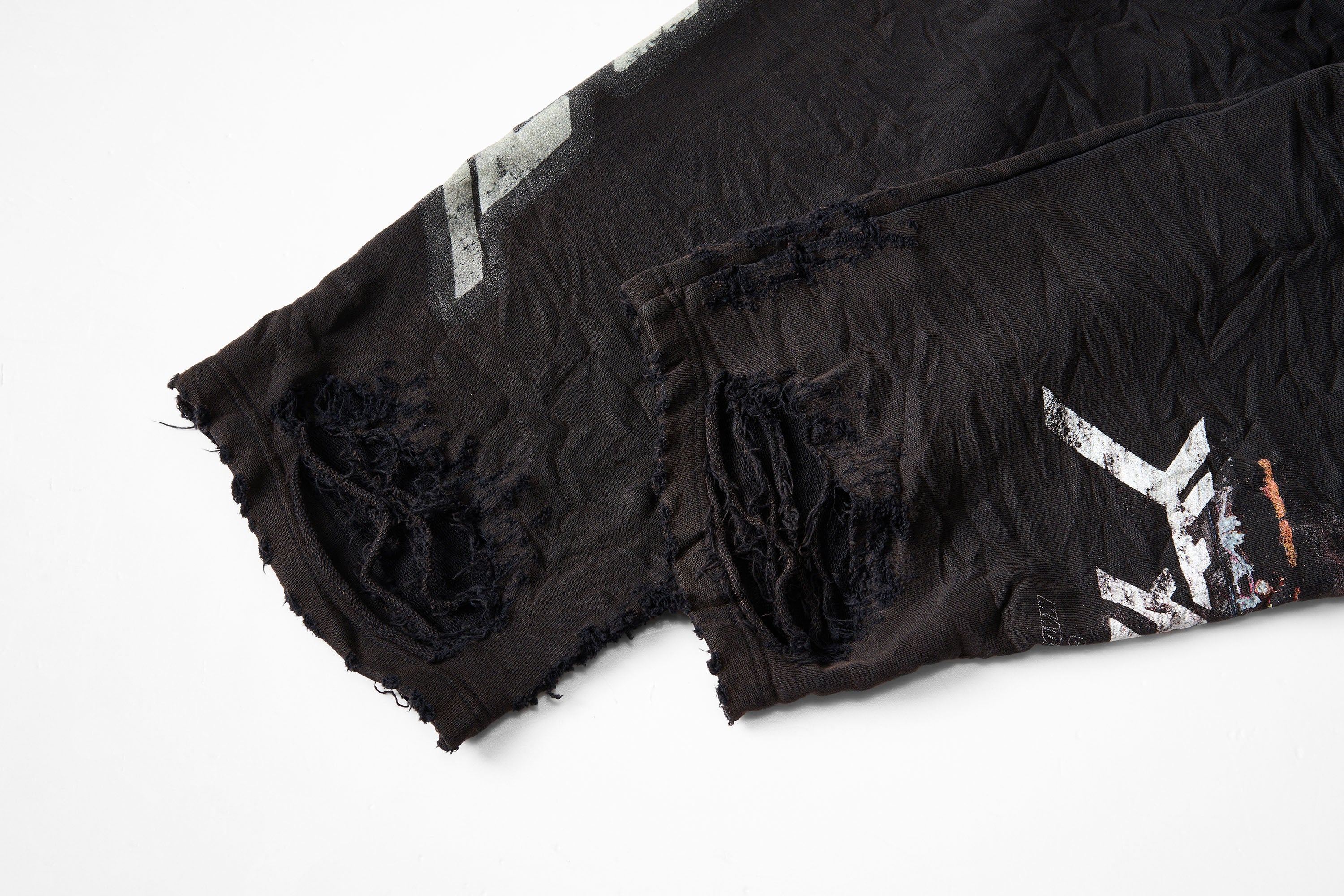ULIPERY Distressed Glow Crinkled Sweatpants
