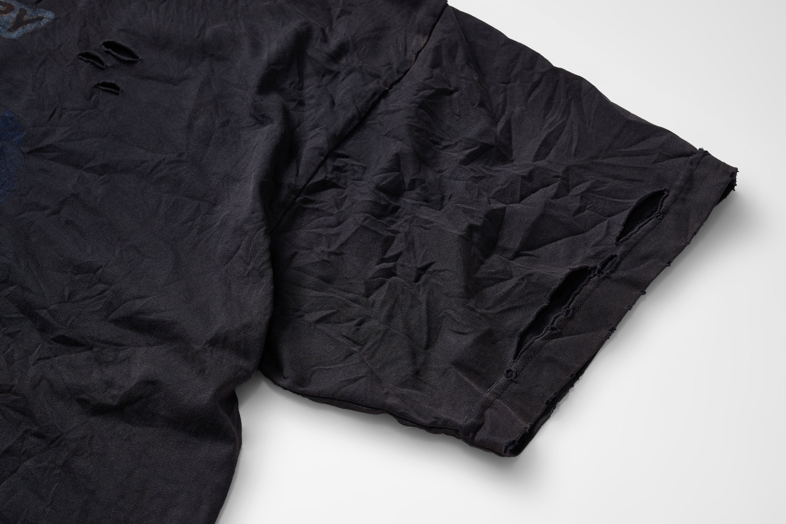 ULIPERY Distressed Glow Crinkled T-Shirt