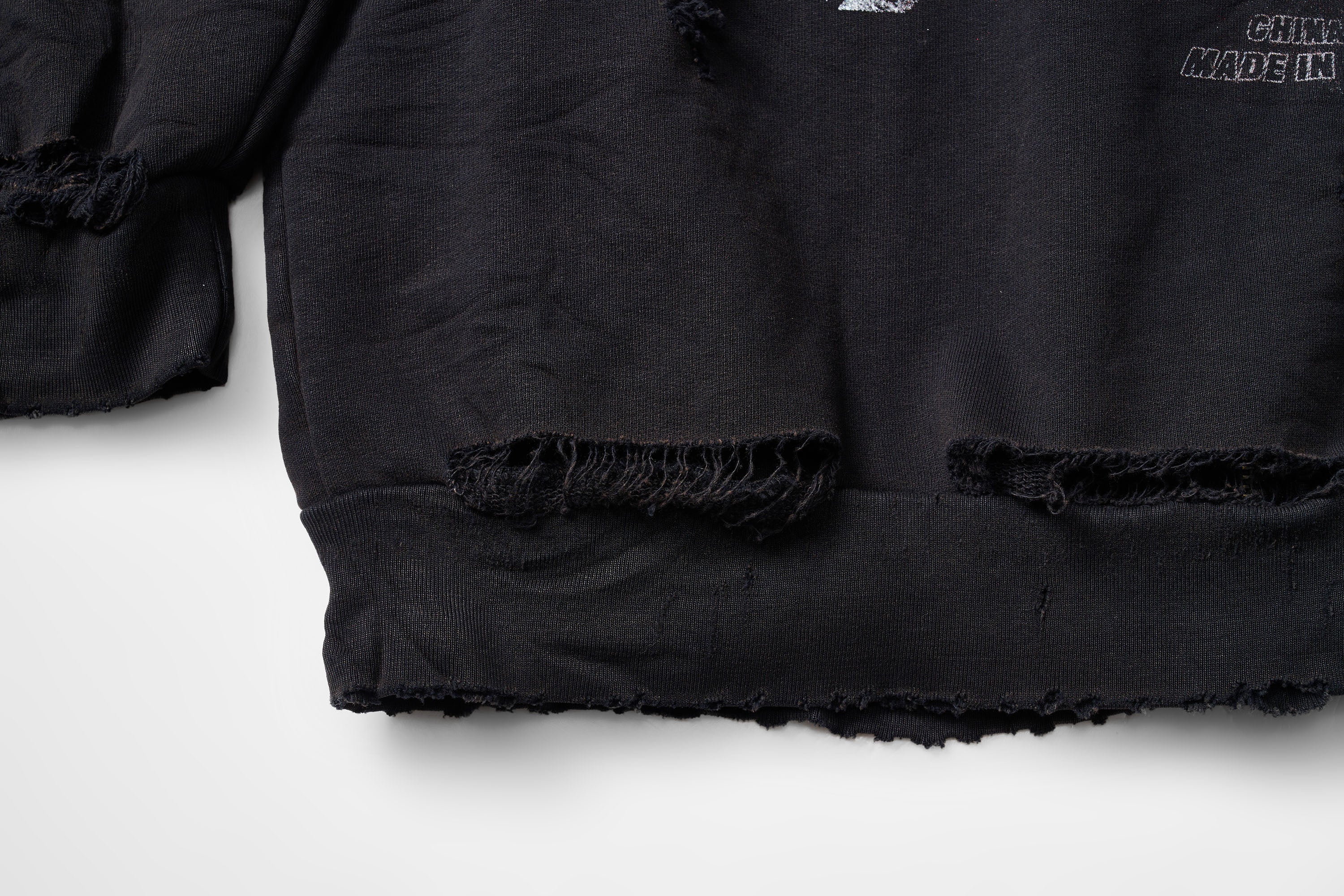 ULIPERY Distressed Glow Face-Cover Hooded Jacket