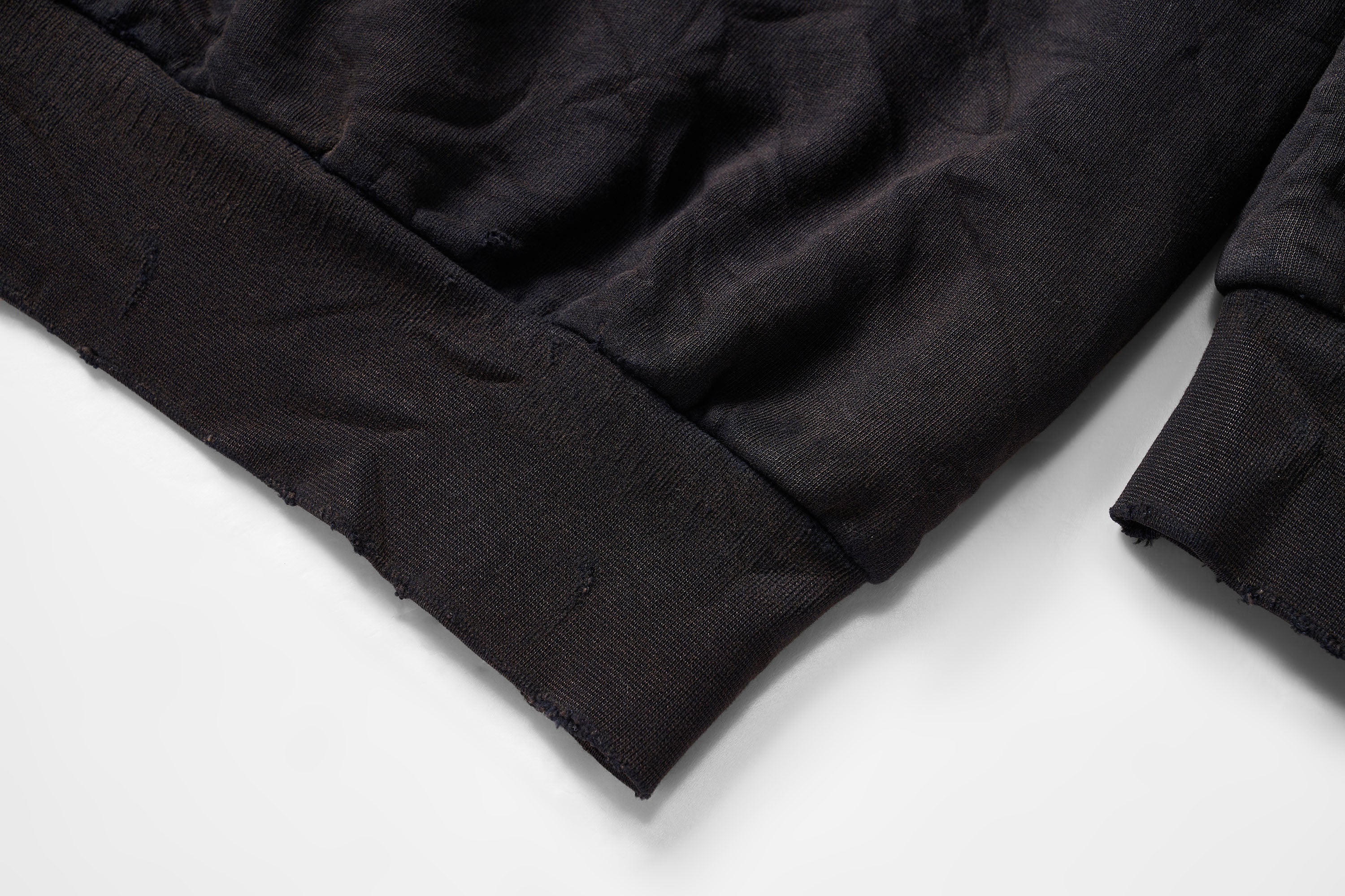 ULIPERY Distressed Crinkled Hooded Jacket