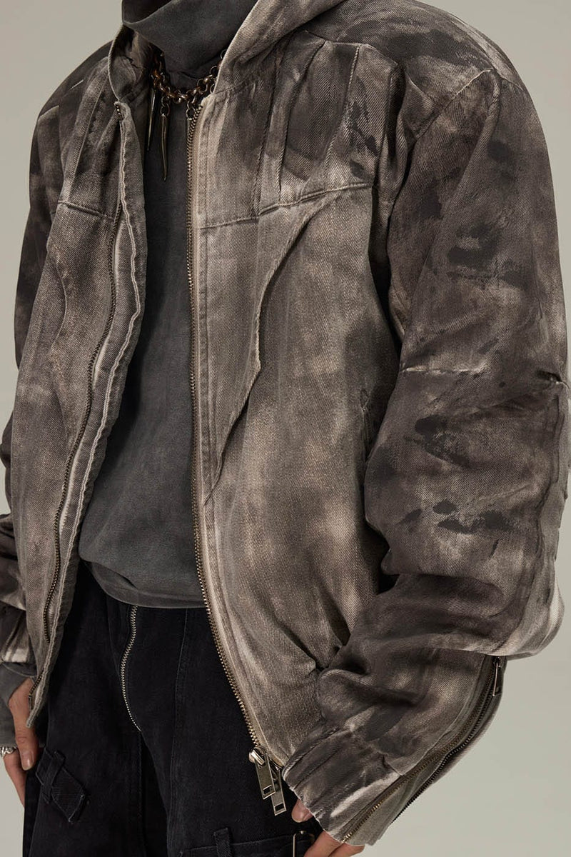 Dirty Ripped Jacket FLYERRER Distressed Crinkled Dirty Fit Jacket