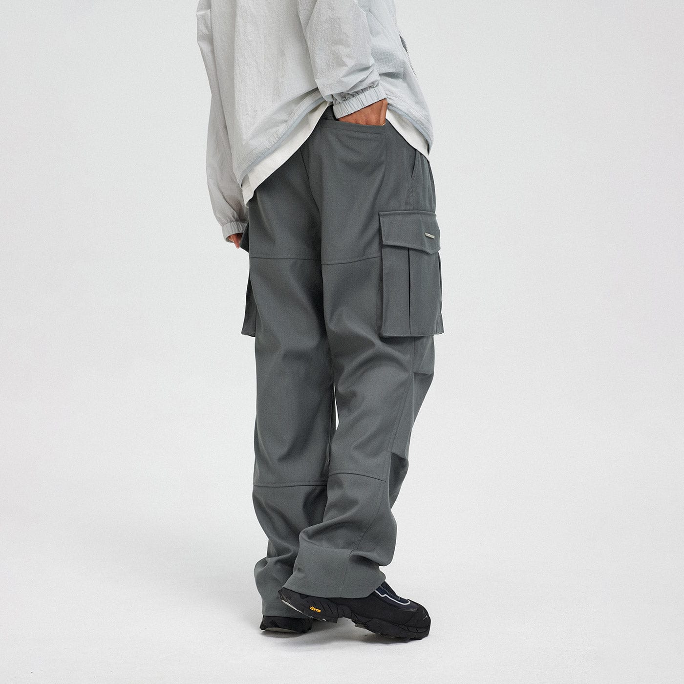 BONELESS Modern Big Pockets Crinkled Cargo, premium urban and streetwear designers apparel on PROJECTISR.com, BONELESS