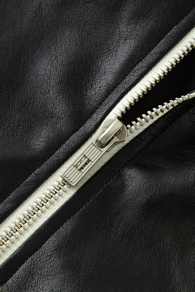 BONELESS Spliced Faux Leather Varsity Jacket, premium urban and streetwear designers apparel on PROJECTISR.com, BONELESS