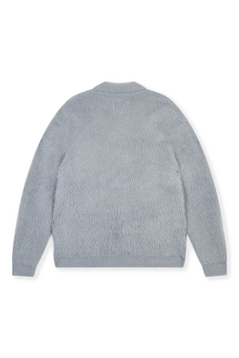 BONELESS Mohair Embroidered Logo Polo Sweater, premium urban and streetwear designers apparel on PROJECTISR.com, BONELESS
