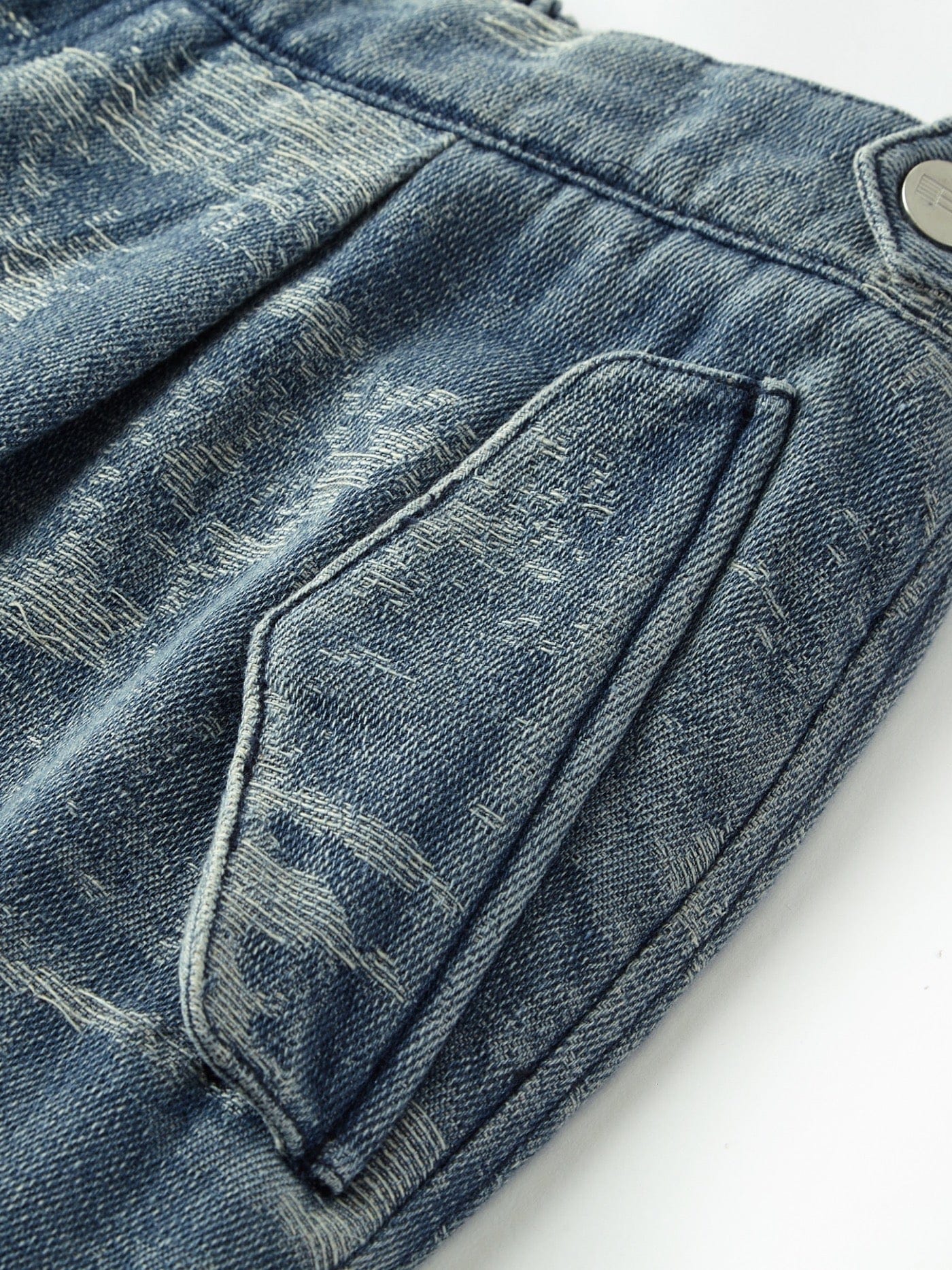 BONELESS Washed Frayed Crinkled Baggy Jeans, premium urban and streetwear designers apparel on PROJECTISR.com, BONELESS