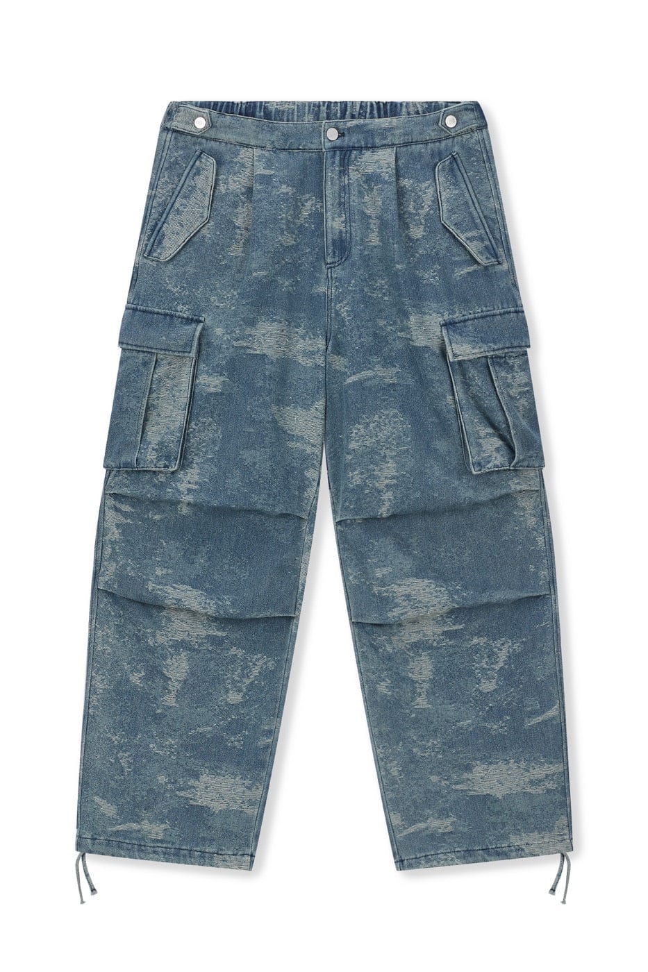 BONELESS Washed Frayed Crinkled Baggy Jeans, premium urban and streetwear designers apparel on PROJECTISR.com, BONELESS