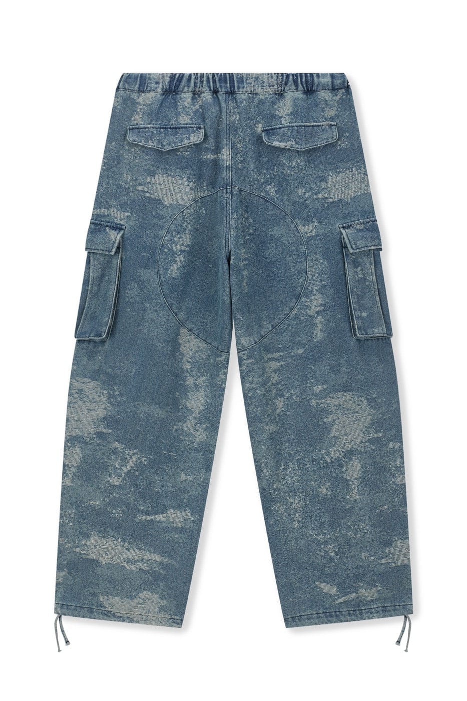 BONELESS Washed Frayed Crinkled Baggy Jeans, premium urban and streetwear designers apparel on PROJECTISR.com, BONELESS