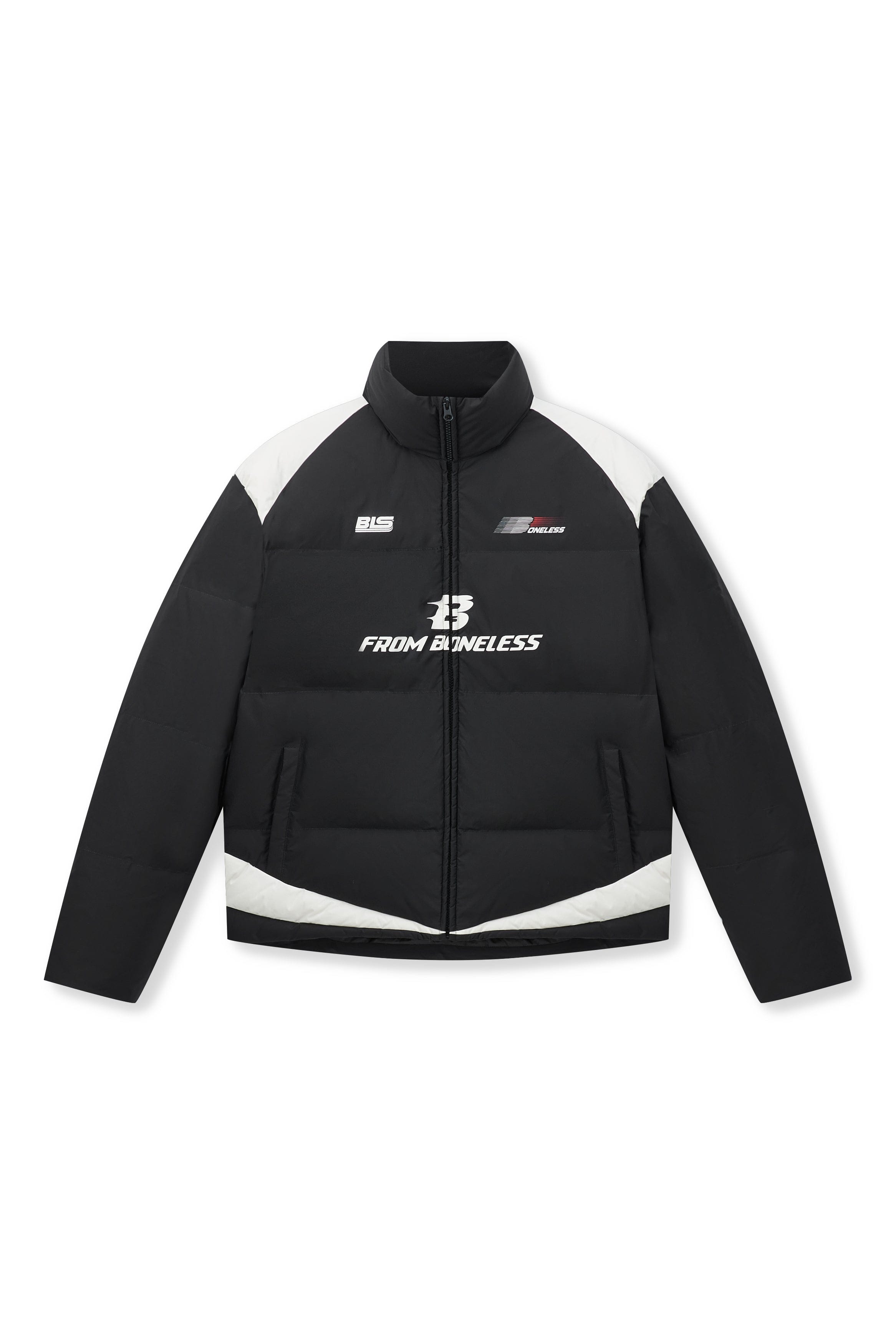 BONELESS Racing Down Jacket, premium urban and streetwear designers apparel on PROJECTISR.com, BONELESS