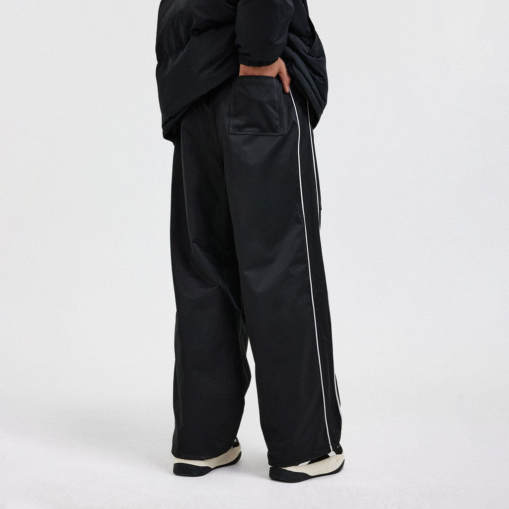 BONELESS Paneled Crinkled Parachute Pants, premium urban and streetwear designers apparel on PROJECTISR.com, BONELESS
