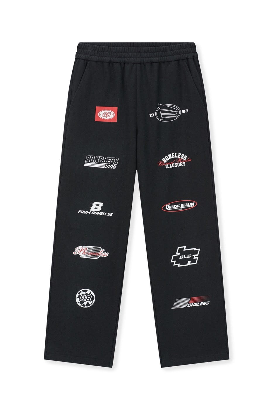 BONELESS Racing Logo Sweatpants, premium urban and streetwear designers apparel on PROJECTISR.com, BONELESS