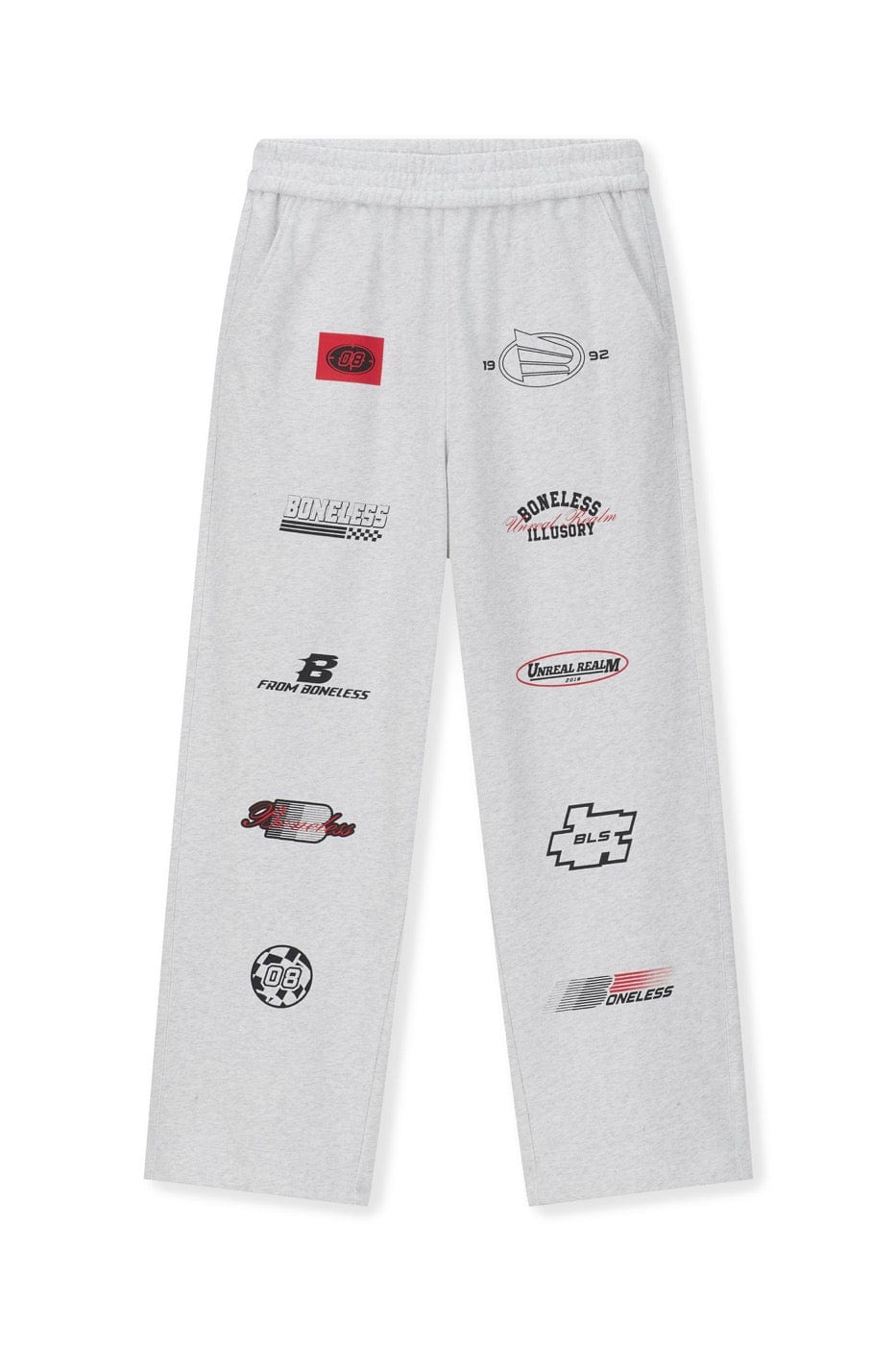 BONELESS Racing Logo Sweatpants, premium urban and streetwear designers apparel on PROJECTISR.com, BONELESS