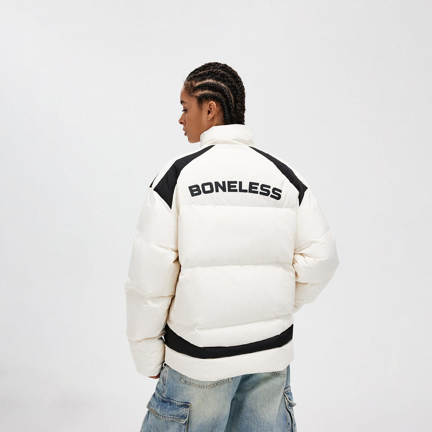 BONELESS Racing Down Jacket, premium urban and streetwear designers apparel on PROJECTISR.com, BONELESS