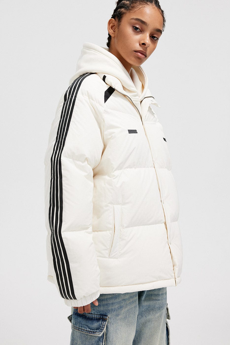 BONELESS Side Stripes Down Jacket, premium urban and streetwear designers apparel on PROJECTISR.com, BONELESS