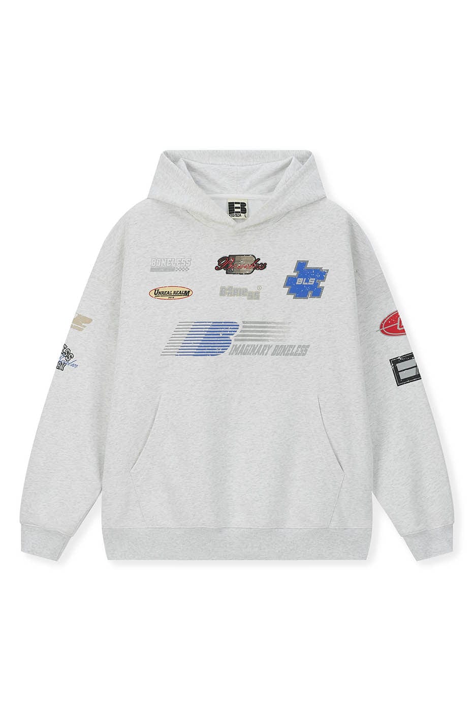 BONELESS Racing LOGOs Hoodie, premium urban and streetwear designers apparel on PROJECTISR.com, BONELESS