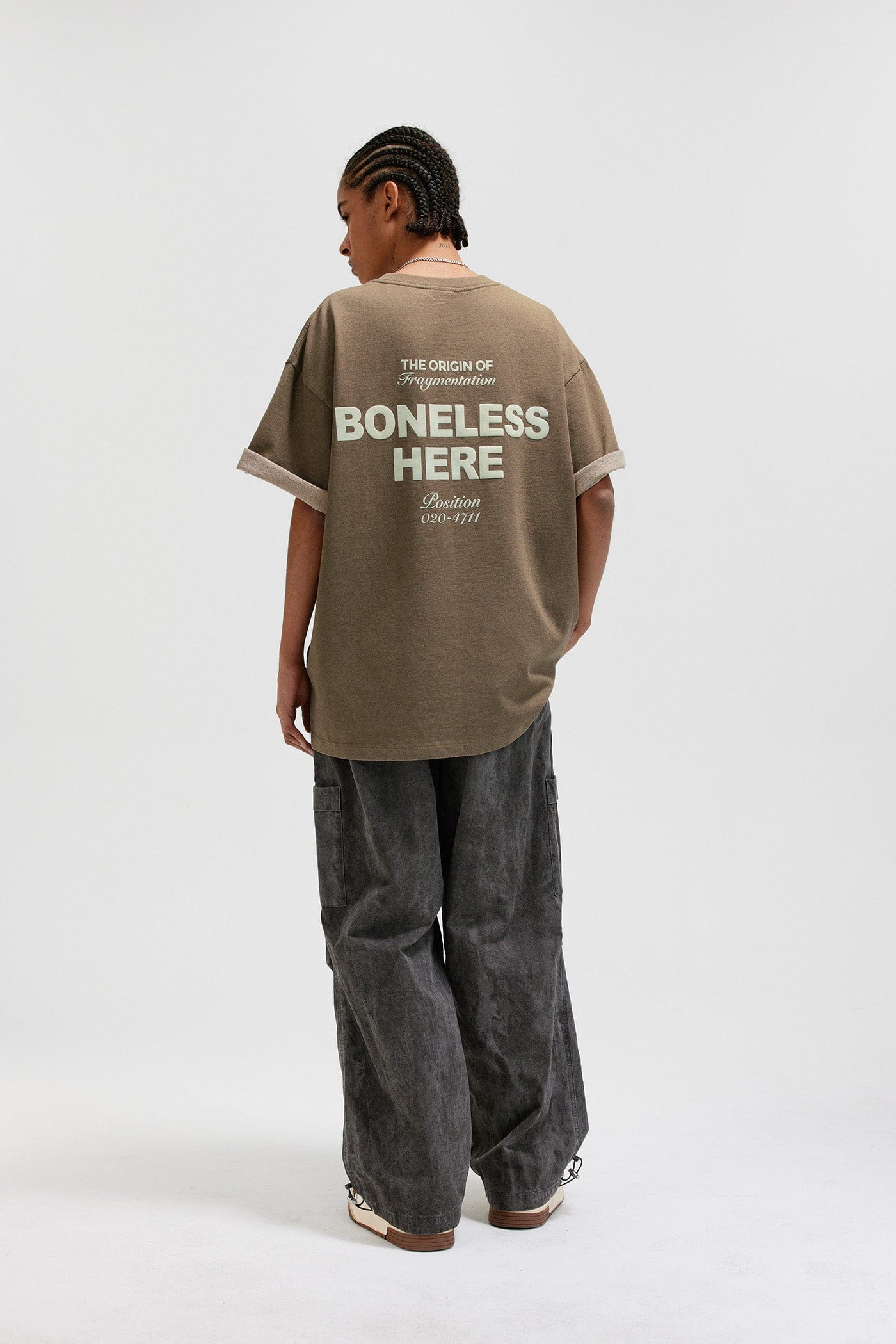 BONELESS Washed Multi-Pocket Crinkled Cargo Pants