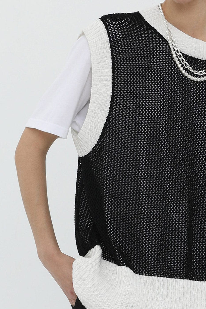 MIICHOUS Cutout Knitted Vest, premium urban and streetwear designers apparel on PROJECTISR.com, Miichous