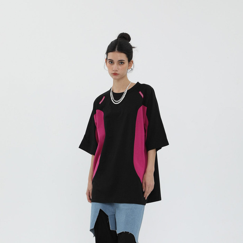 MIICHOUS Spliced Contrast T-Shirt, premium urban and streetwear designers apparel on PROJECTISR.com, Miichous