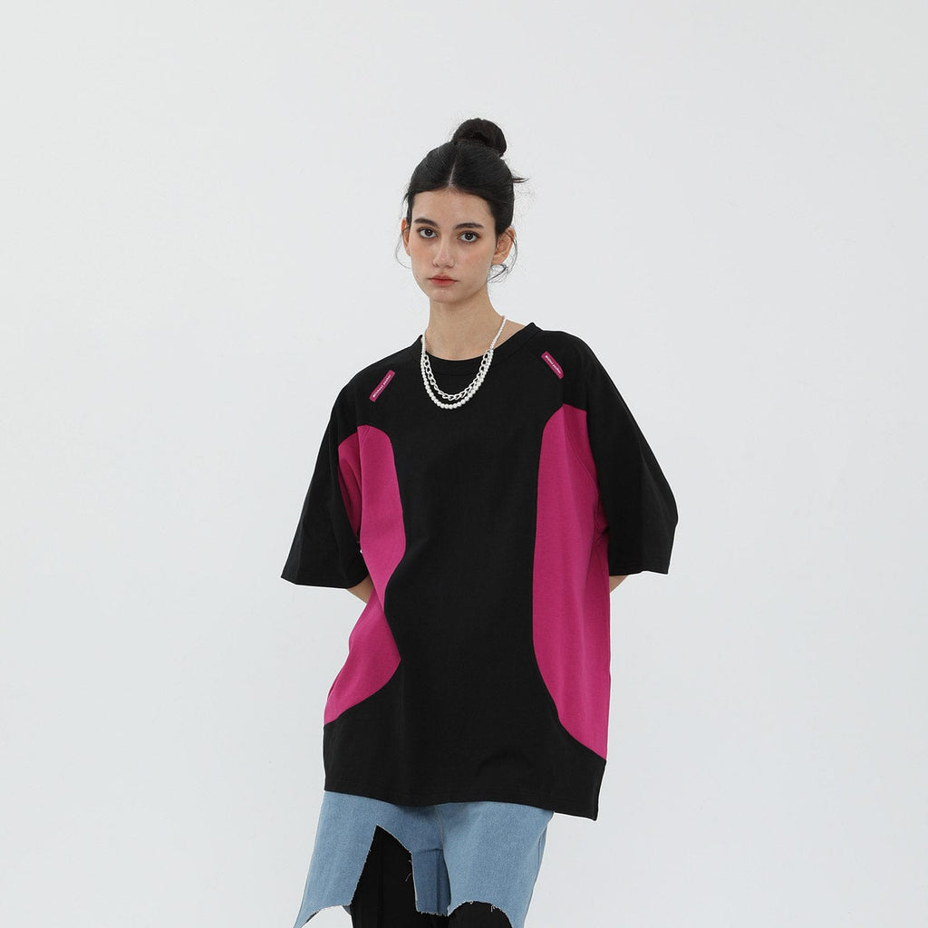 MIICHOUS Spliced Contrast T-Shirt, premium urban and streetwear designers apparel on PROJECTISR.com, Miichous