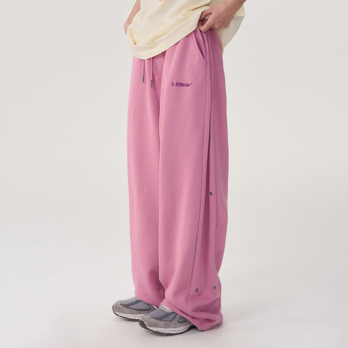 F426 Side Buttoned Drawstring Pants, premium urban and streetwear designers apparel on PROJECTISR.com, F426