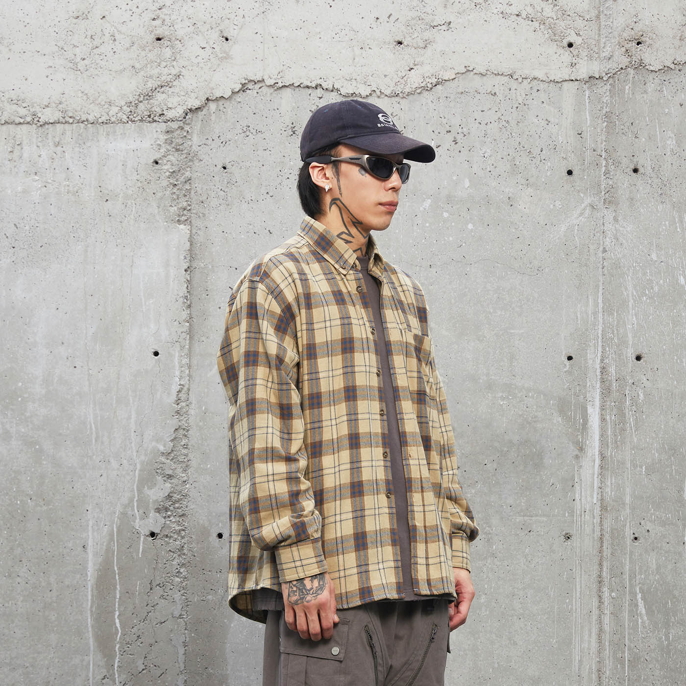 F2CE Tartan Plaid Shirt, premium urban and streetwear designers apparel on PROJECTISR.com, F2CE