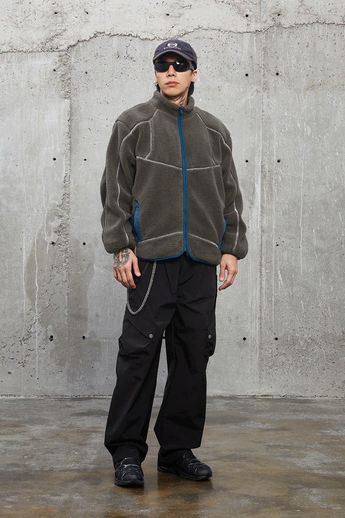 F2CE Deconstructed Stitching Fleece Jacket, premium urban and streetwear designers apparel on PROJECTISR.com, F2CE