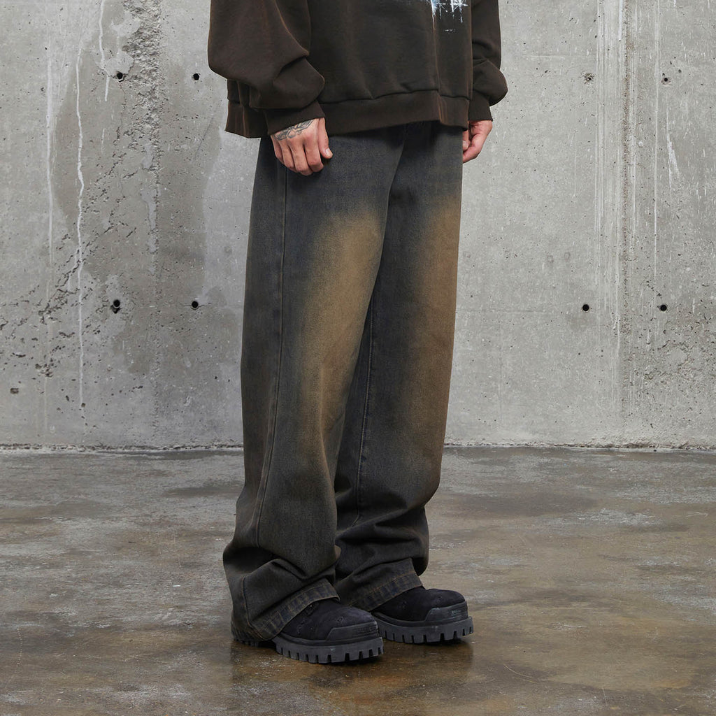 F2CE Dirty Fit Distressed Straight Pants, premium urban and streetwear designers apparel on PROJECTISR.com, F2CE