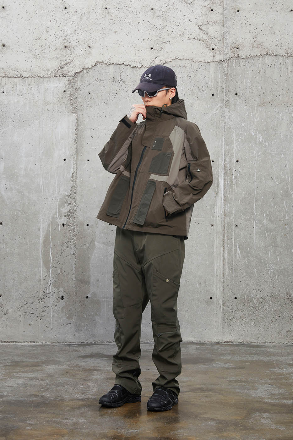 F2CE Deconstructed Waterproof Windbreaker, premium urban and streetwear designers apparel on PROJECTISR.com, F2CE