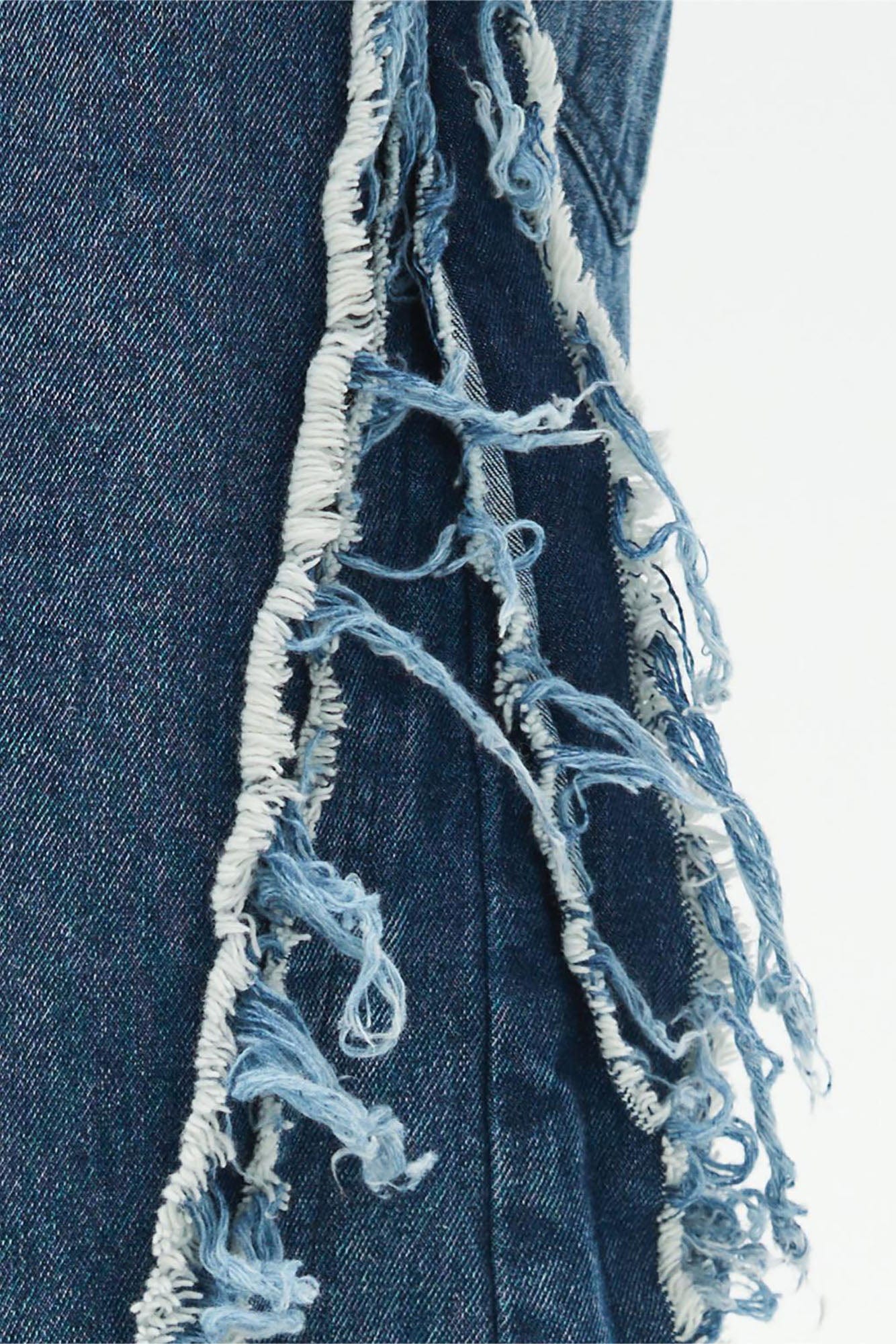 RELABEL Split Heavy-Distressed Washed Denim Pants, premium urban and streetwear designers apparel on PROJECTISR.com, RELABEL