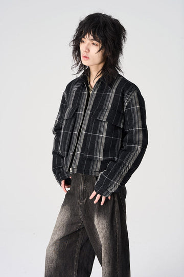 EPIC POETRY Plaid Puffer Jacket