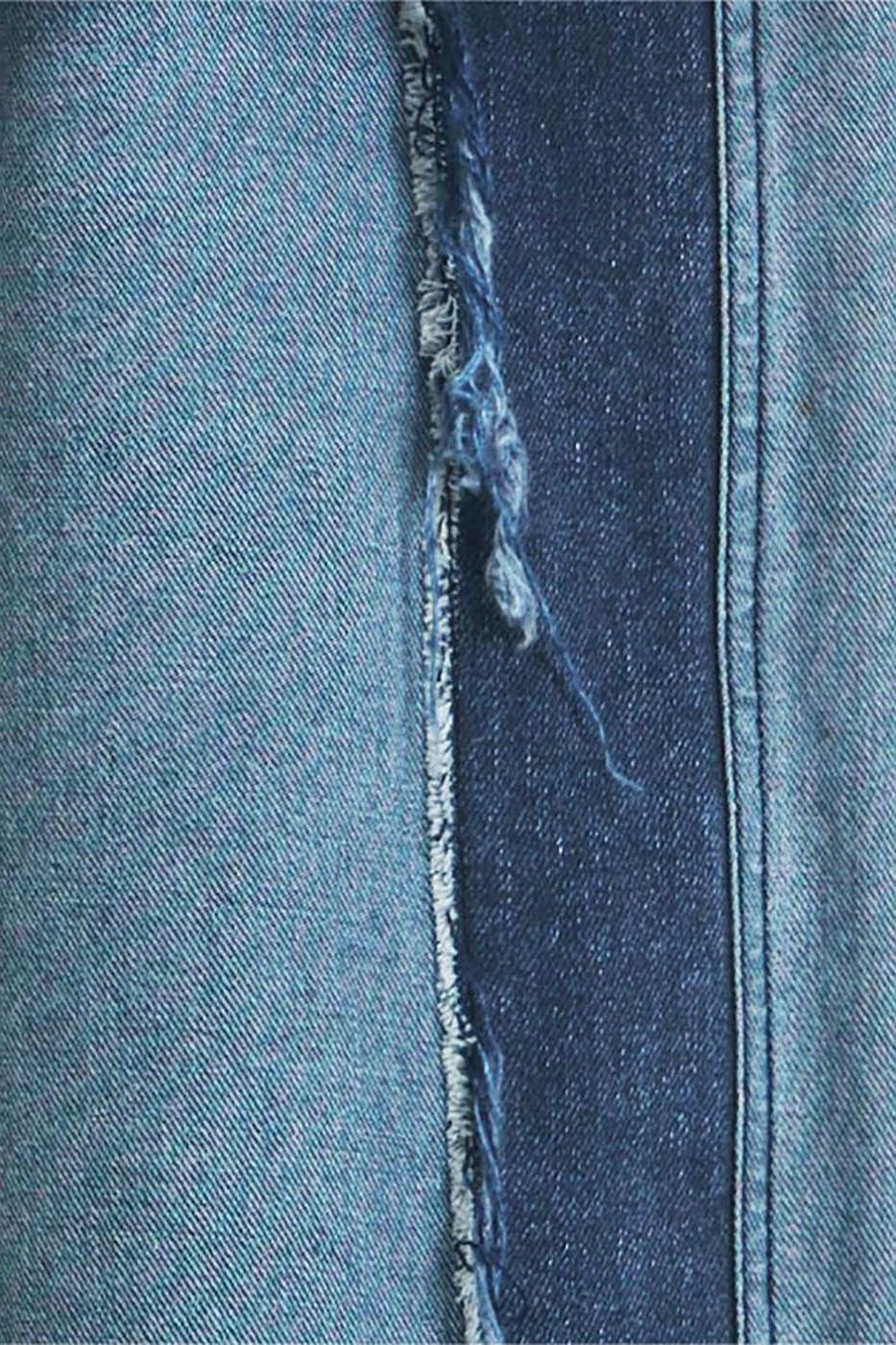 RELABEL Deconstructed Washed Frayed Jeans, premium urban and streetwear designers apparel on PROJECTISR.com, RELABEL