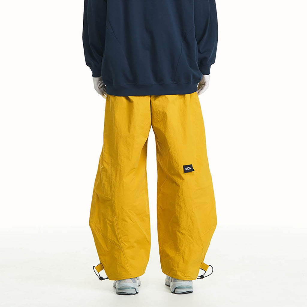 RELABEL Pleated Spliced Parachute Pants, premium urban and streetwear designers apparel on PROJECTISR.com, RELABEL