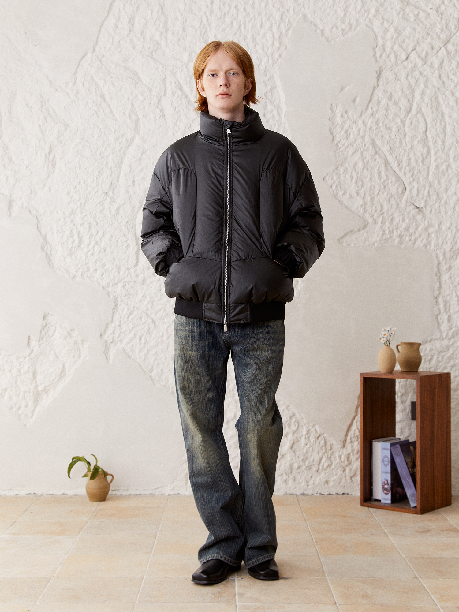 KREATE Modern Paneled Oversized Down Jacket