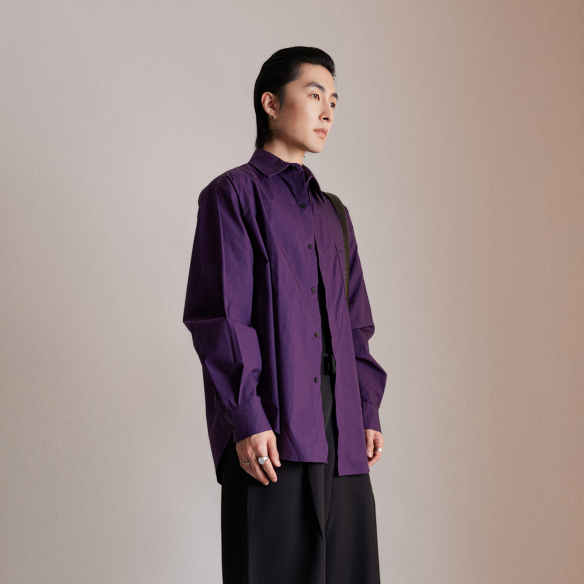 SAMMOKONPA Retro Oversized Long-Sleeve Shirt