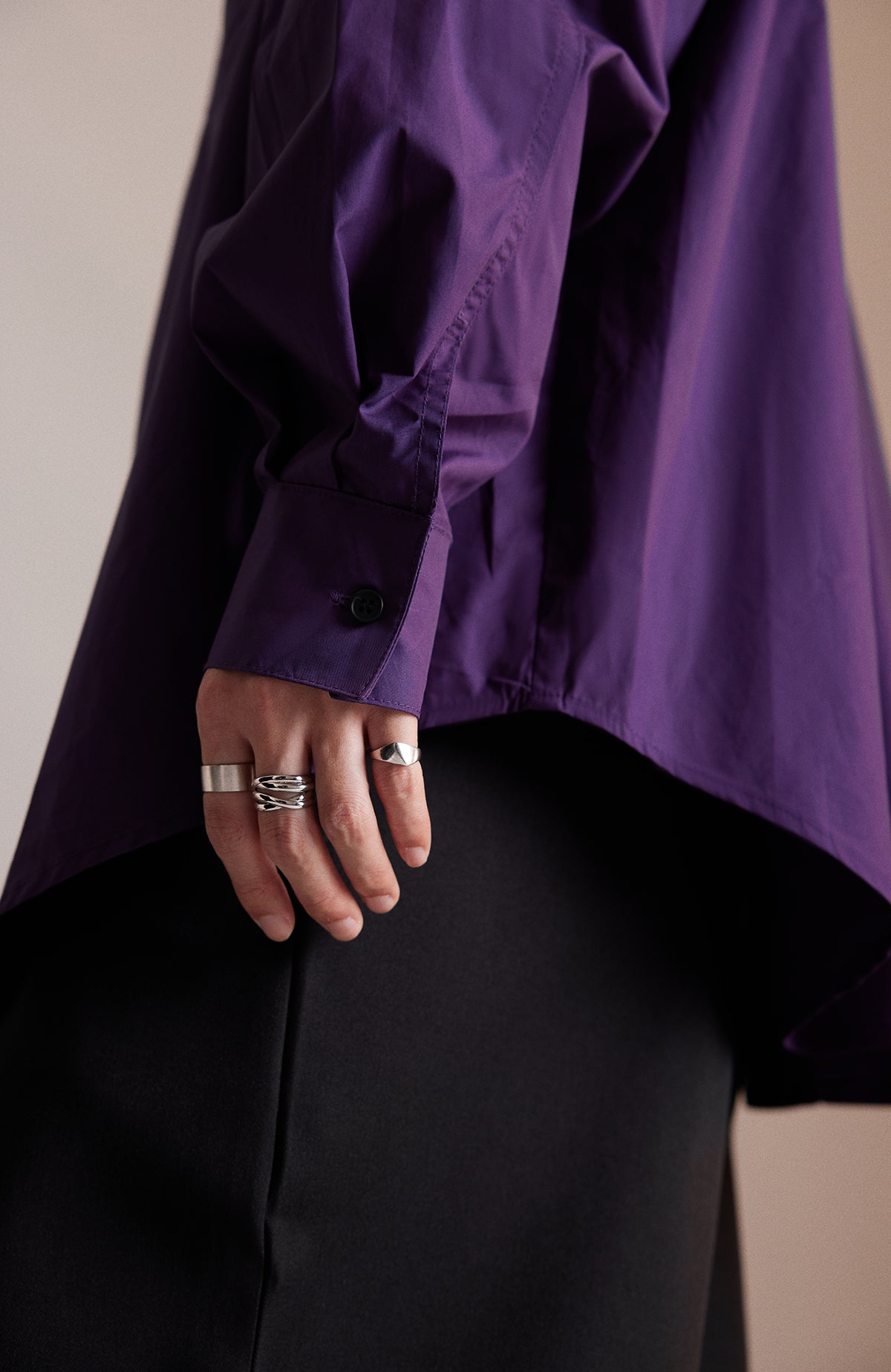 SAMMOKONPA Retro Oversized Long-Sleeve Shirt