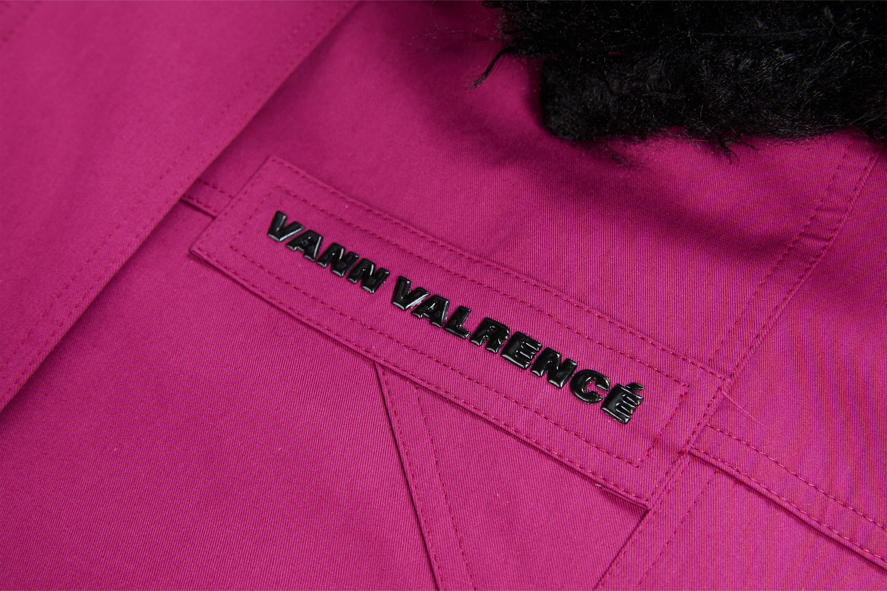 VANN VALRENCE Detachable Hood Faux-Fur Collar Parka