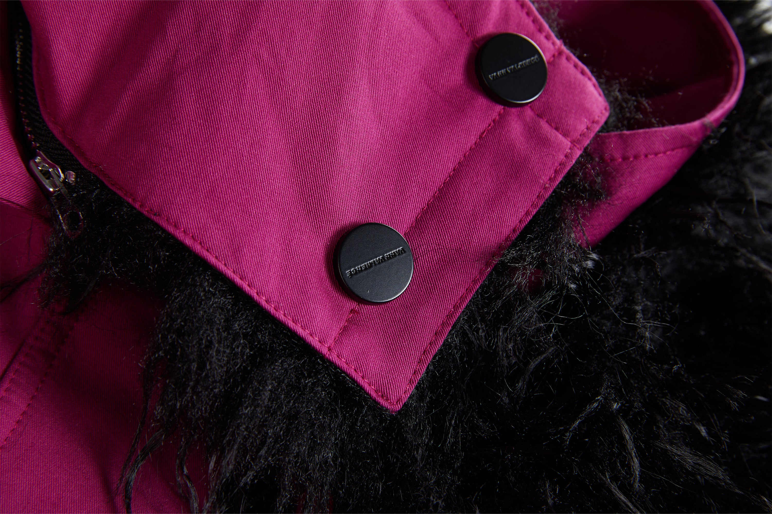 VANN VALRENCE Detachable Hood Faux-Fur Collar Parka