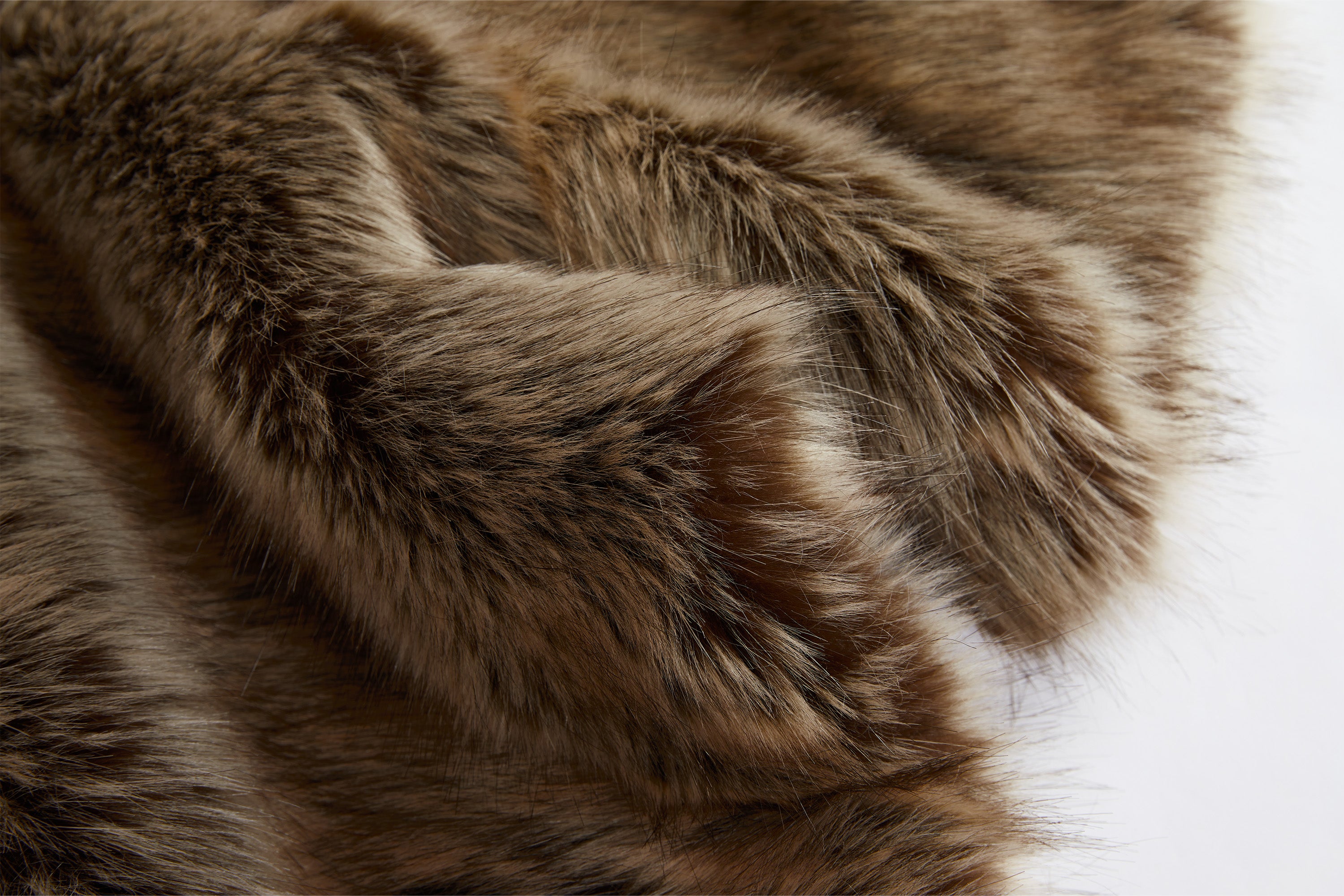 VANN VALRENCE Waxed Faux Fur Maxi Coat
