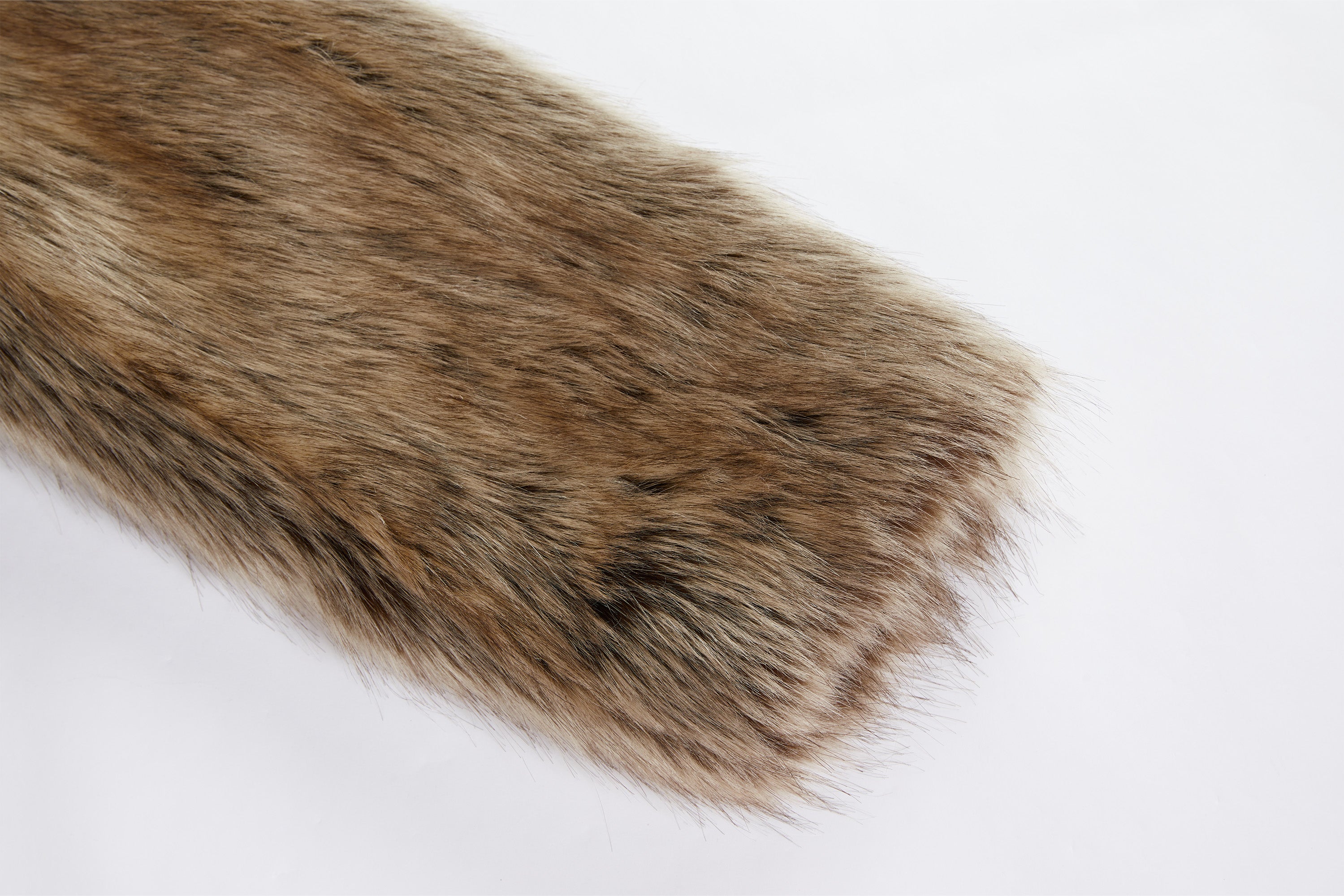 VANN VALRENCE Waxed Faux Fur Maxi Coat