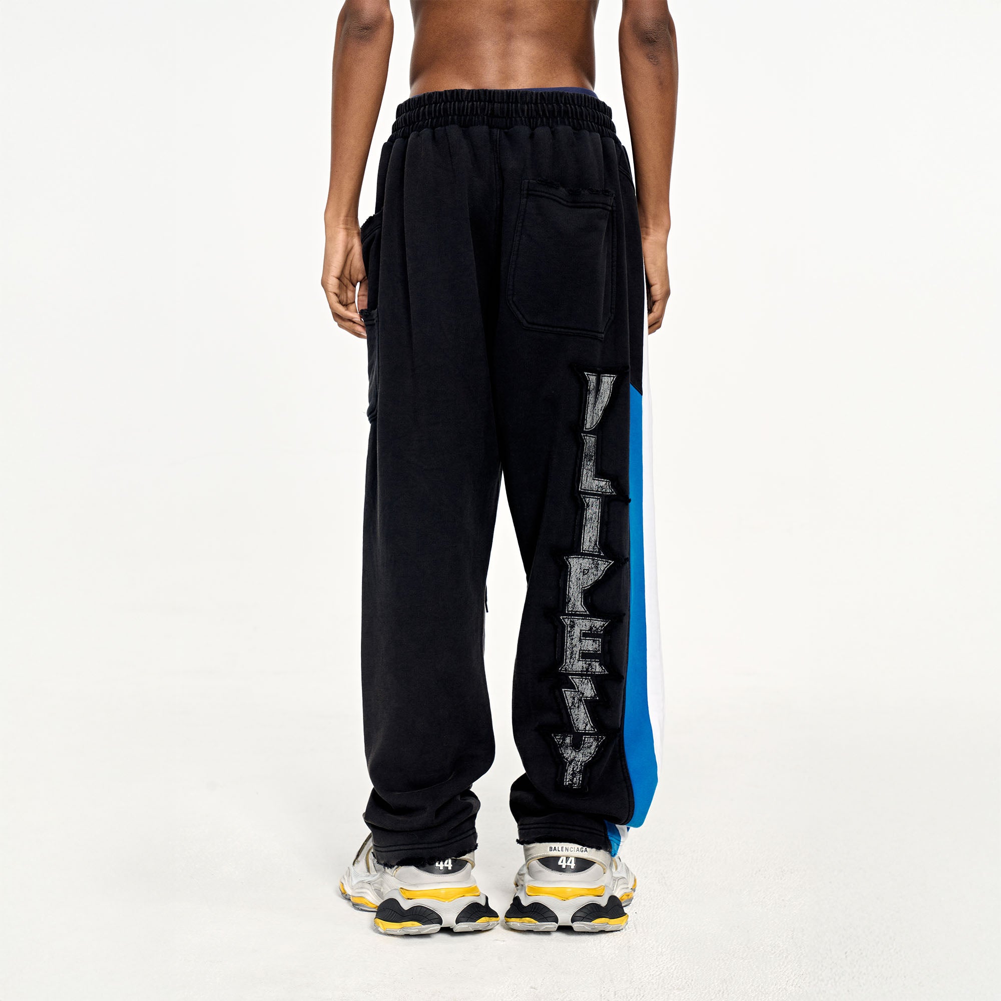 ULIPERY Asymmetric Striped LOGO Sweatpants