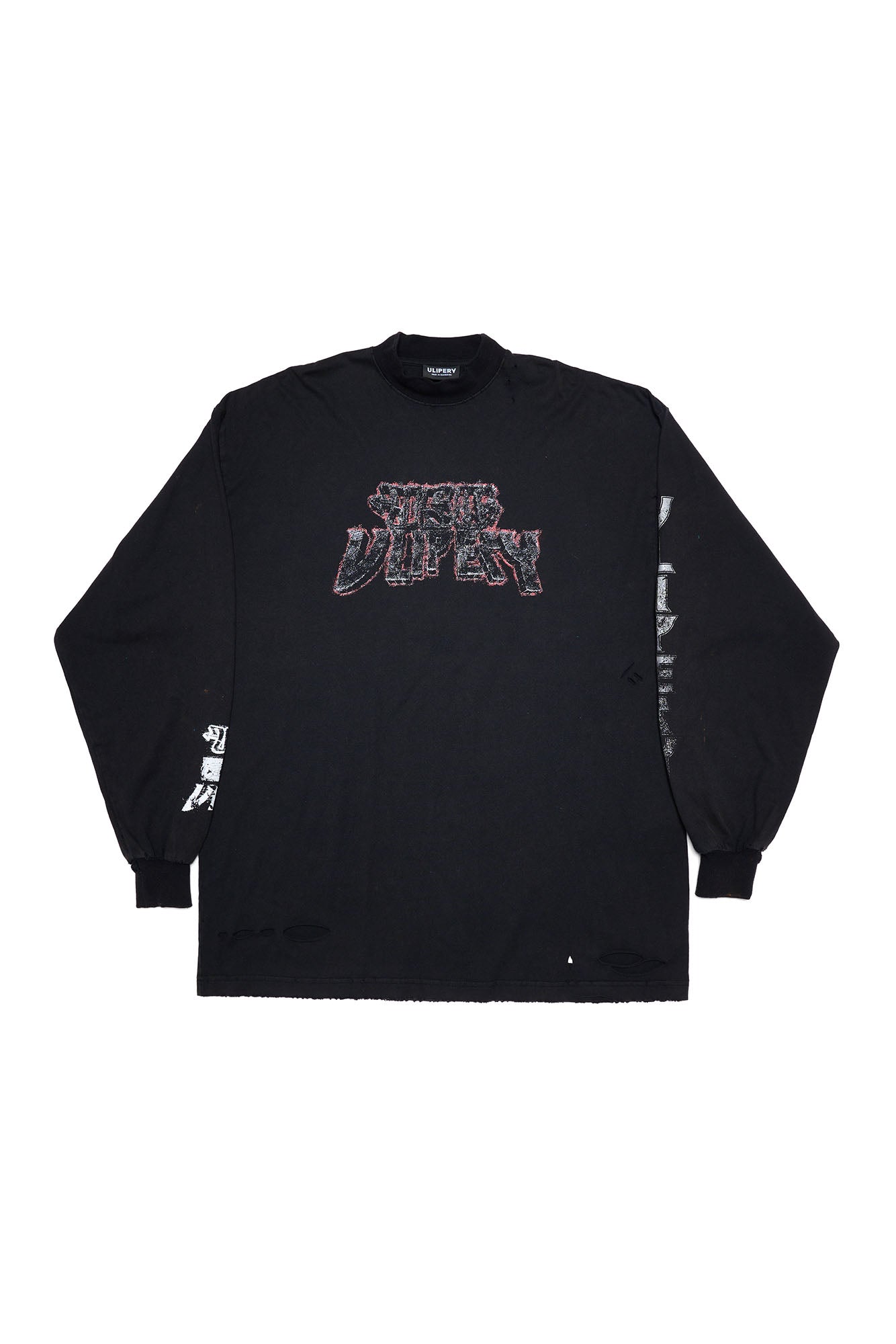 ULIPERY Distressed USB Flash Drive Graphic Long Sleeve Tee, premium urban and streetwear designers apparel on PROJECTISR.com, ULIPERY