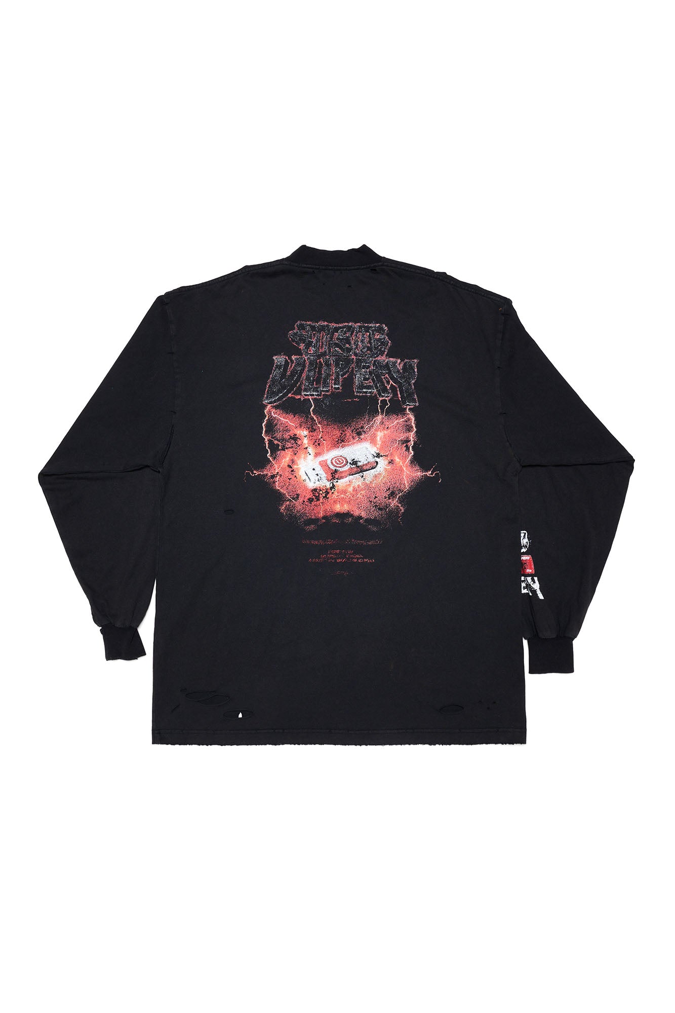 ULIPERY Distressed USB Flash Drive Graphic Long Sleeve Tee, premium urban and streetwear designers apparel on PROJECTISR.com, ULIPERY