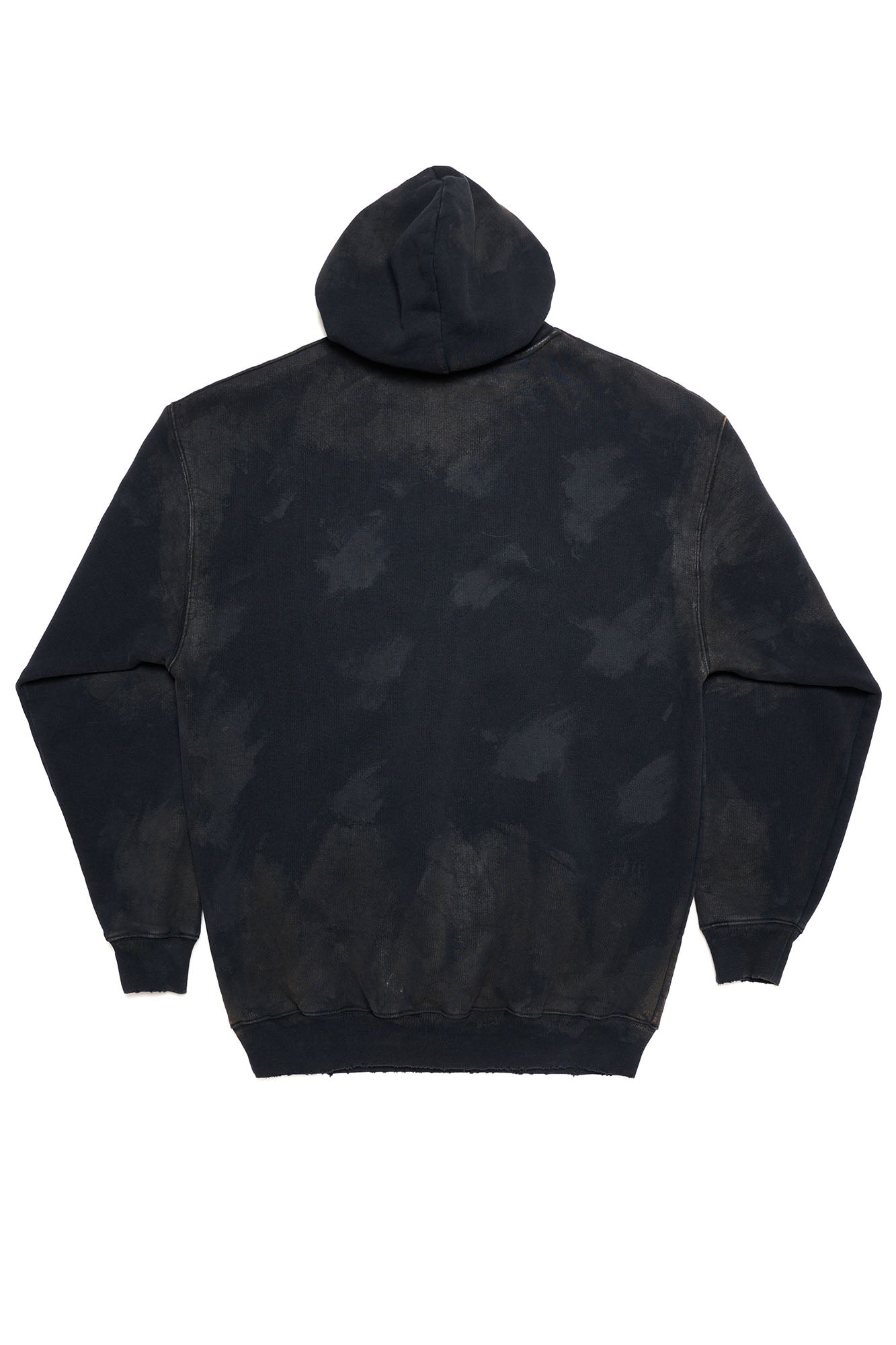 ULIPERY LOGO Mud-Wash Frayed Hoodie