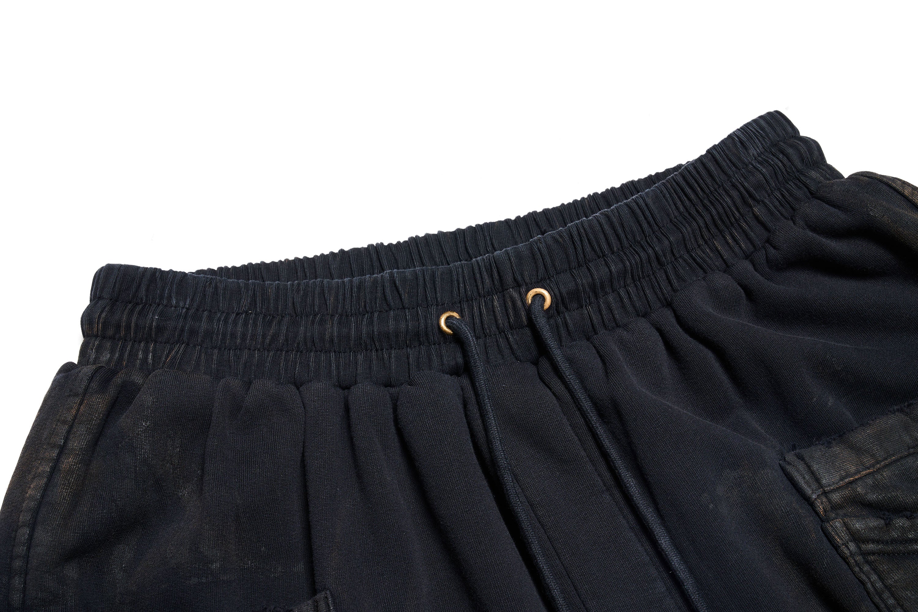 ULIPERY LOGO Mud-Wash Frayed Sweatpants