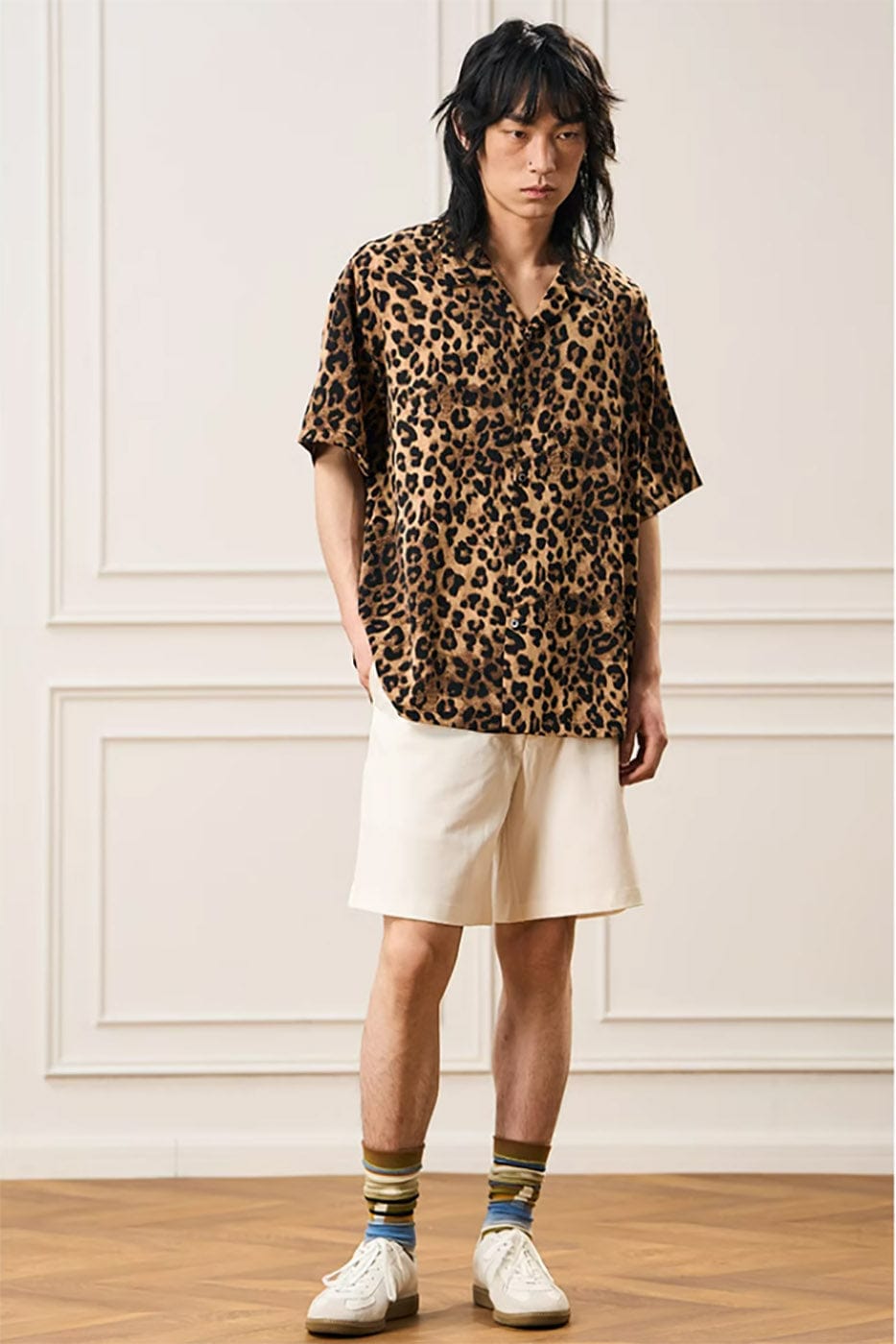 EPIC POETRY Leopard Cuban Half Shirt, premium urban and streetwear designers apparel on PROJECTISR.com, EPIC POETRY