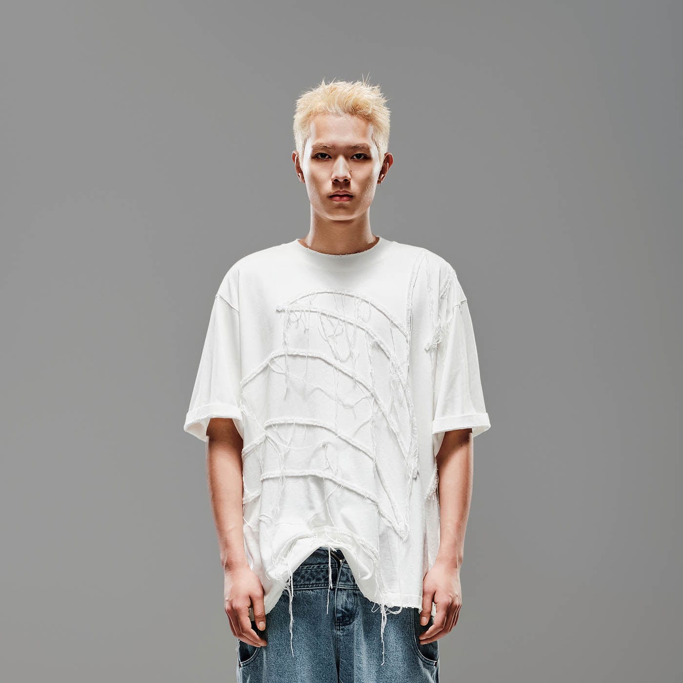 LIFEGOESON Petrichor Spliced Frayed T-Shirt