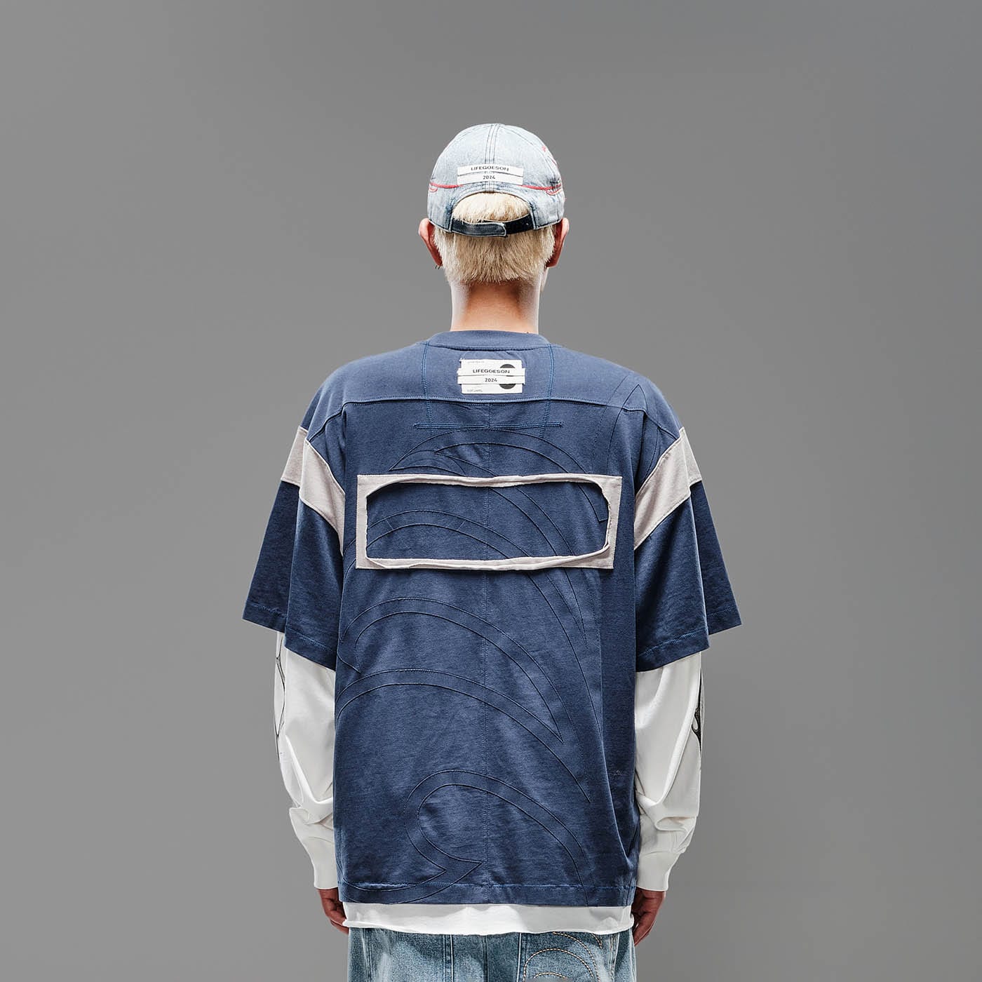 LIFEGOESON Deconstructed Patchwork Jersey