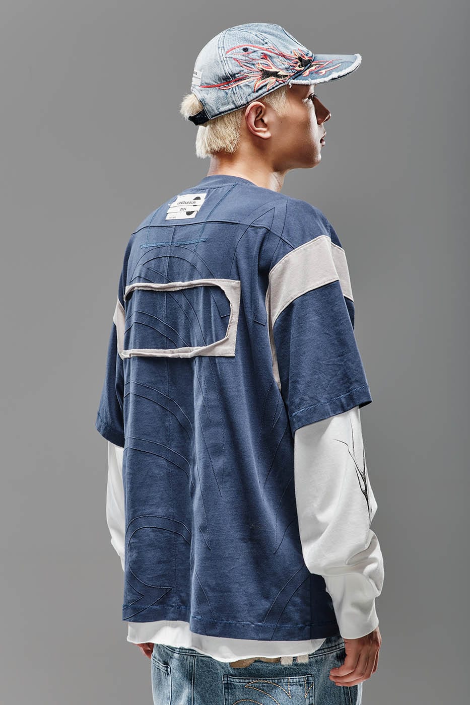 LIFEGOESON Deconstructed Patchwork Jersey