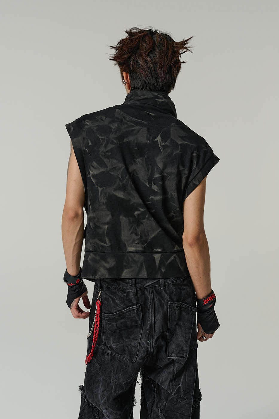 FLYERRER Blood Vessels Distressed Vest, premium urban and streetwear designers apparel on PROJECTISR.com, FLYERRER