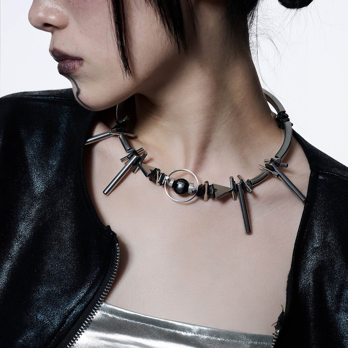 ILLUSORY Blackhole Mech Necklace, premium urban and streetwear designers apparel on PROJECTISR.com, ILLUSORY