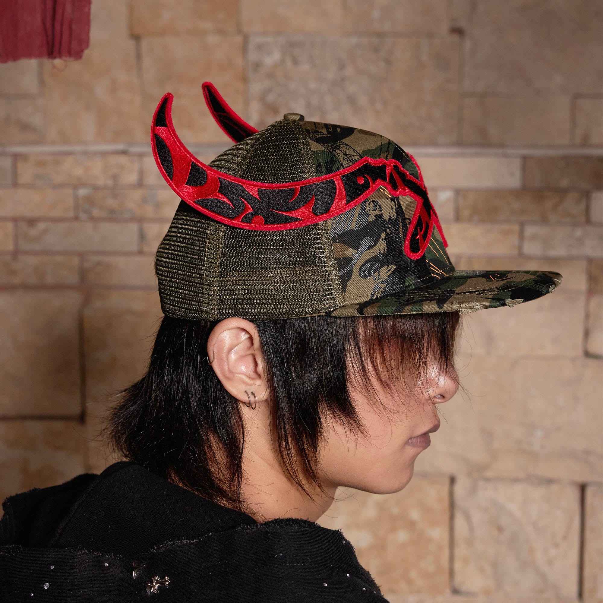 DND4DES Sickle Distressed Camo Baseball Cap